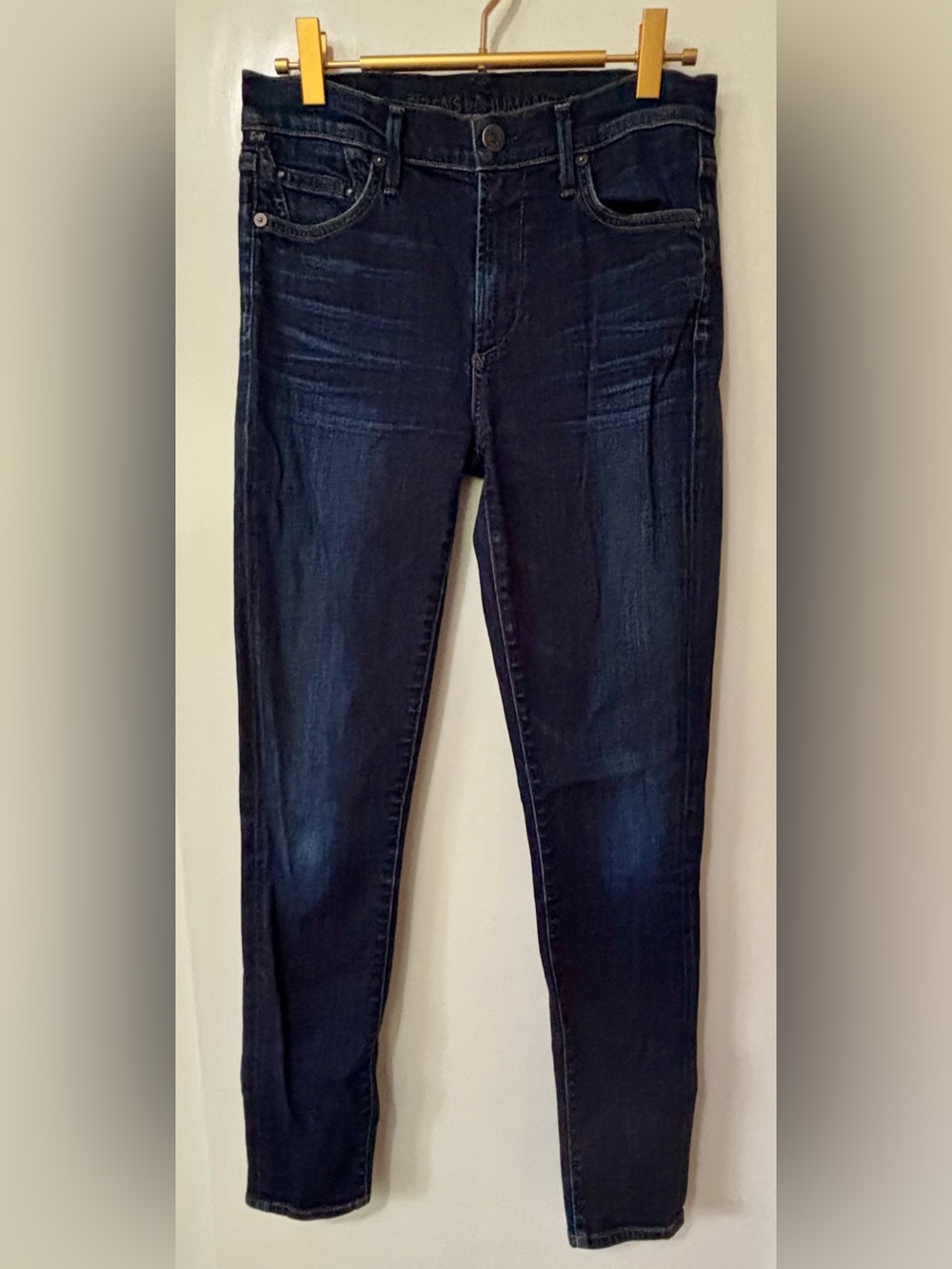 Citizens Of Humanity| Deep Indigo Denim High-Rise Rocket Skinny Jeans Sz 27 - Picture 2 of 10